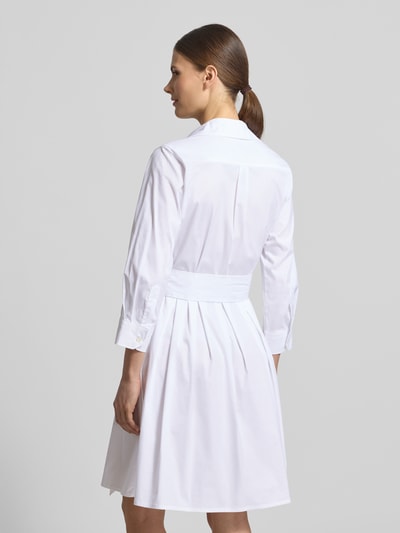 0039 Italy Hemdblusenkleid mit Bindegürtel Modell 'JULE' Weiss 5