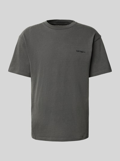 Carhartt Work In Progress T-Shirt mit Label-Stitching Modell 'DUSTER' Black 2