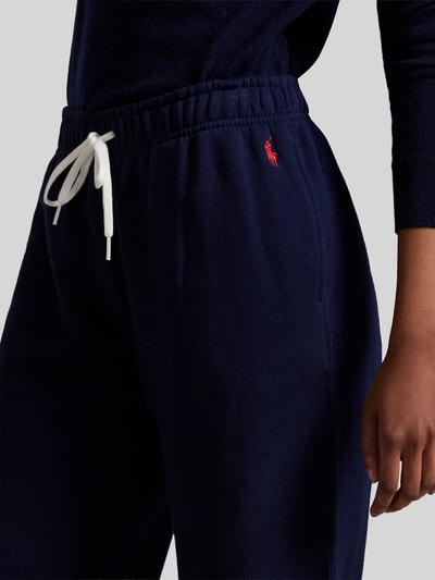 Polo Ralph Lauren Wide Leg Sweathose aus Baumwoll-Mix mit Logo-Stitching Marine 3