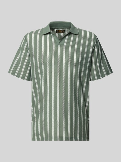 JACK & JONES Premium Regular Fit Poloshirt mit V-Ausschnitt Modell 'HARRY' Lind 2