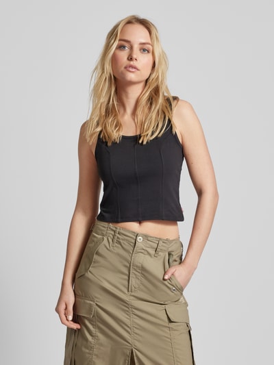 Levi's® Top met bandjes en ronde hals, model 'MARS' Zwart - 4