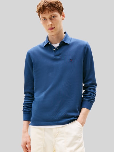 Tommy Hilfiger Regular Fit Poloshirt aus Baumwoll-Mix  Jeansblau 4