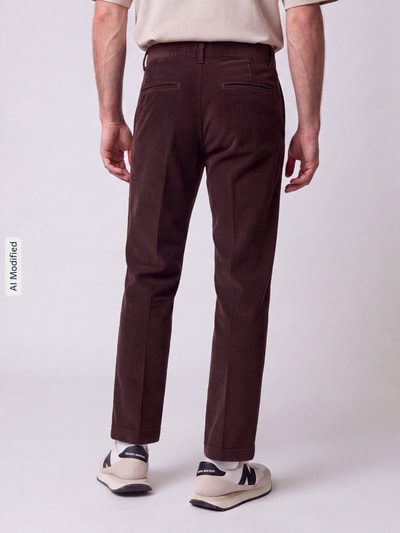 Strellson Relaxed Fit Cordhose aus Baumwoll-Mix Modell 'Lui_2V-D' Dunkelbraun 5