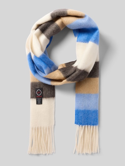 Ascot Schal aus Woll-Kaschmir-Mix Bleu 1