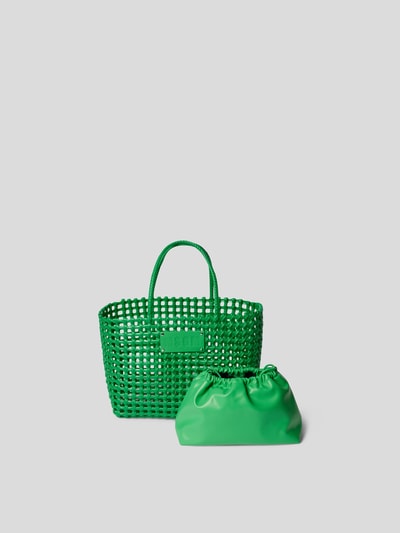 MSGM Shopper in geflochtenem Design Grün 4