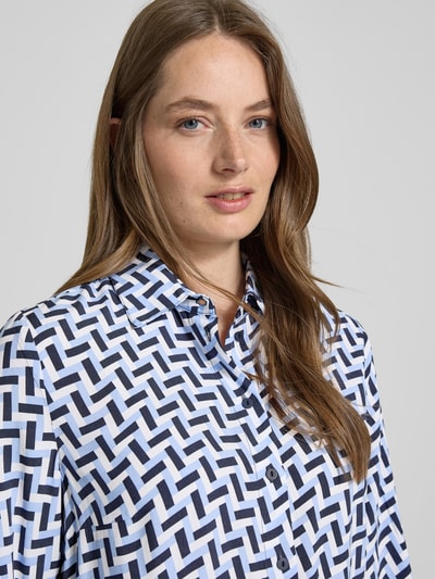 Christian Berg Woman Bluzka koszulowa z listwą guzikową Ciemnoniebieski 3