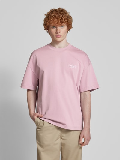Carhartt Work In Progress T-shirt met geribde ronde hals Roze - 4