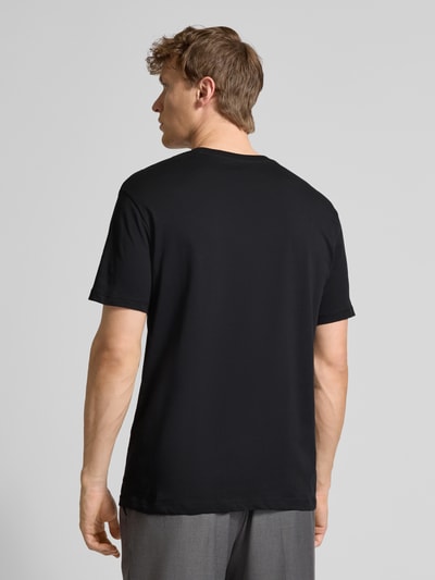 ARMANI EXCHANGE T-shirt o kroju regular fit z czystej bawełny z nadrukiem z logo Czarny 5