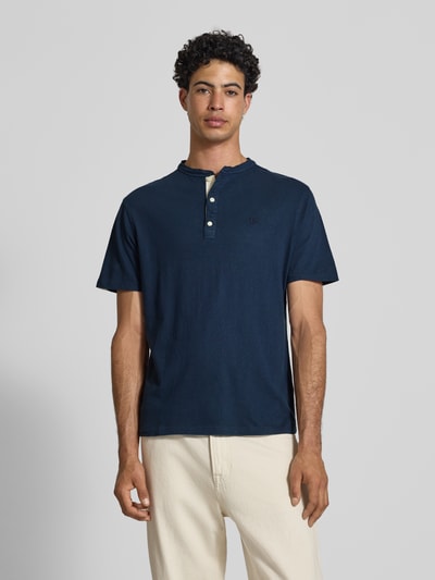 Superdry T-Shirt mit kurzer Knopfleiste Marine 4