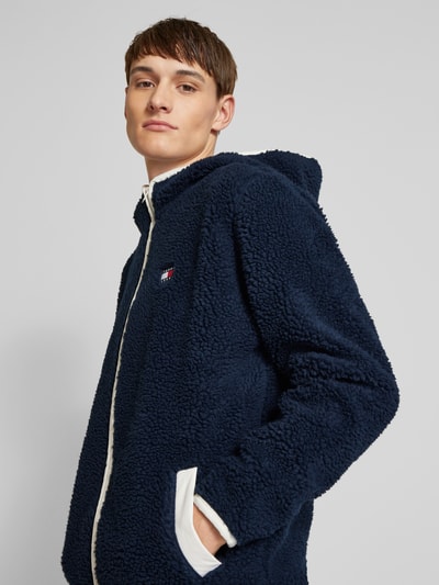 Tommy Jeans Sherpa Jacket mit Label-Patch Dunkelblau 3