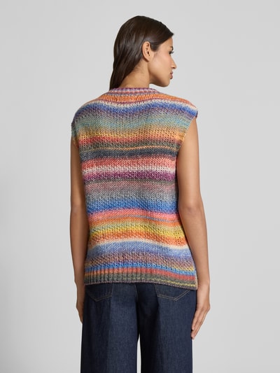 LOLLYS LAUNDRY Kamizelka z dzianiny z okrągłym dekoltem model ‘Nynne’ Pomarańczowy 5