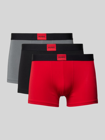 HUGO Trunks mit Label-Detail Modell 'GALAXY' im 3er-Pack Rot 1