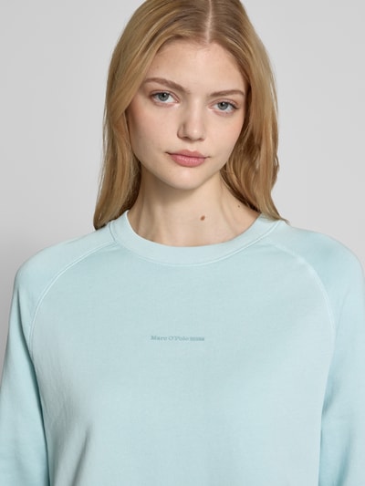 Marc O'Polo Denim Sweatshirt met labelprint Lichtblauw - 3