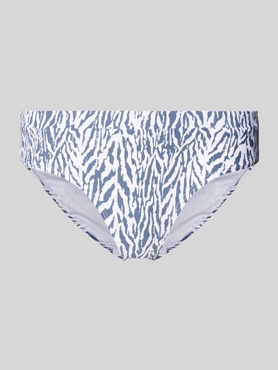 Produktfoto, Bikini-Slip im Allover-Look Modell 'Nerissa' von Barts aus Material-Mix mit Stretch-Anteil, körpernahe Passform, Label-Detail, weiß-graue Struktur und glatte Textur