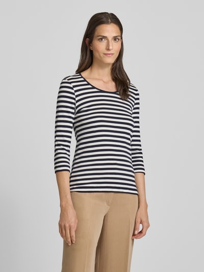 Christian Berg Woman T-shirt z rękawem o dł. 3/4 i okrągłym dekoltem Ciemnoniebieski 4