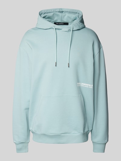 Karl Lagerfeld Oversized Hoodie mit Label-Print Hellblau 2