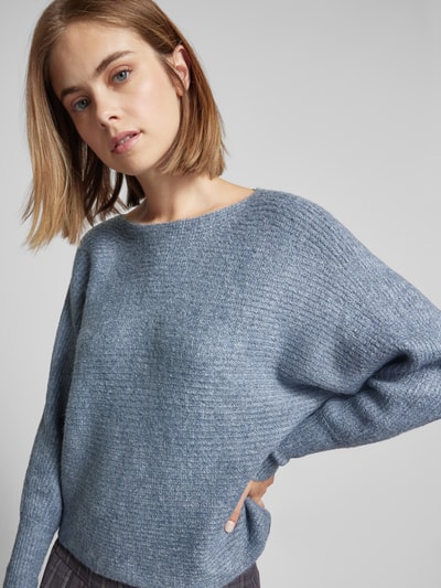 Only Pullover mit überschnittenen Schultern Modell 'DANIELLA' Jeansblau 3