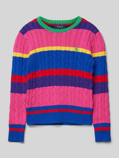 Polo Ralph Lauren Teens Sweter z dzianiny z okrągłym dekoltem Mocnoróżowy 1