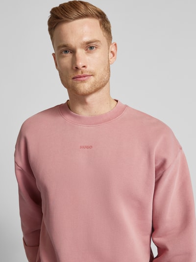 HUGO Sweatshirt met labeldetail, model 'Dopaly' Zalm - 3