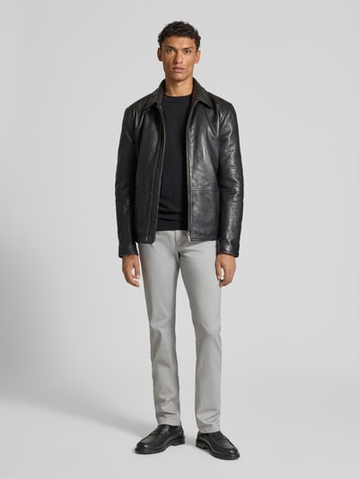 BOSS Orange Chinosy o kroju slim fit z mieszanki bawełny Srebrny 1