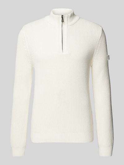 JOOP! Jeans Strickpullover mit Troyer-Kragen Offwhite 2