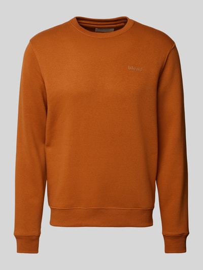 Blend Sweatshirt met ribboorden, model 'Downton' Cognac - 2