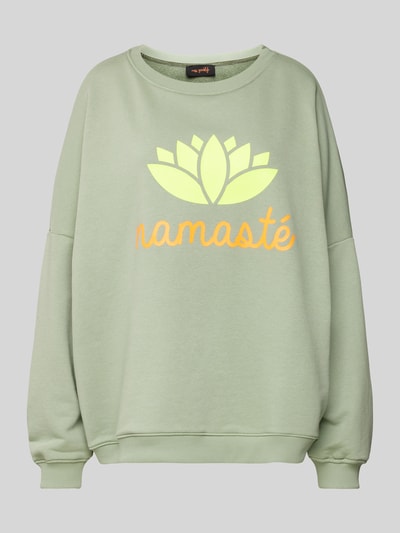 miss goodlife Sweatshirt mit Statement-Print Modell 'Double namaste' Schilf 2