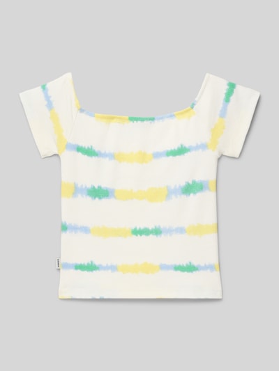 Garcia T-Shirt mit U-Boot-Ausschnitt Weiss 3
