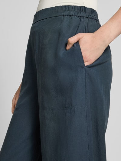 Marc O'Polo Wide Leg Culotte aus Lyocell-Leinen-Mix Marine 3