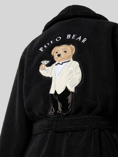 Polo Ralph Lauren Underwear Bademantel mit Bindegürtel und Label-Stitching Black 2