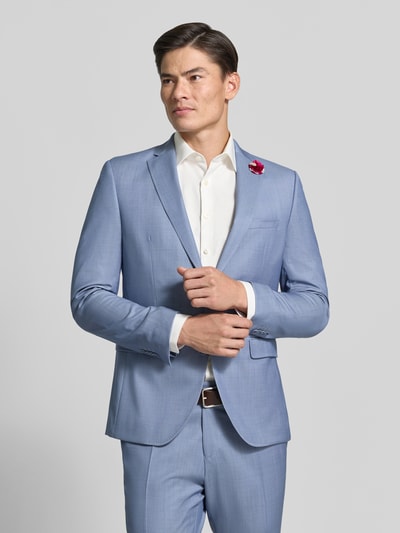 CG – CLUB of GENTS Slim Fit 2-Knopf-Sakko aus Schurwoll-Elasthan-Mix Hellblau 4