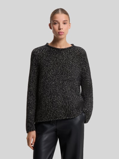 HUGO Pullover aus Wolle Alpaka mit Struktur-Strick Black 4