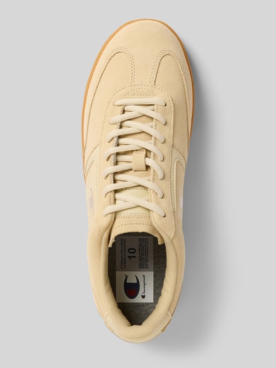CHAMPION Ledersneaker mit Logo-Stitching Modell 'CL78' Sand 3