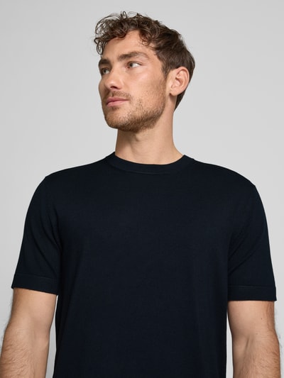 Lindbergh Relaxed Fit T-Shirt mit Rundhalsausschnitt Dunkelblau 3