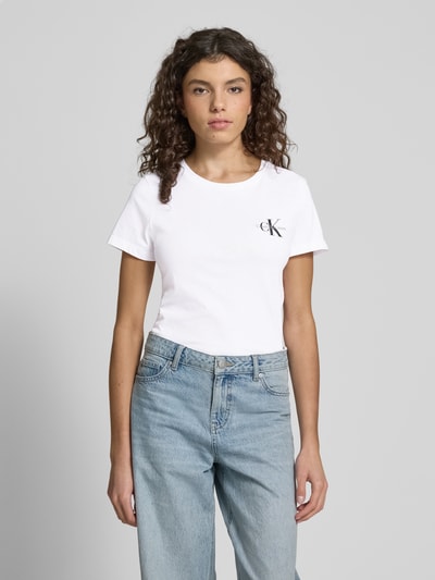 Calvin Klein Jeans T-Shirt mit Label-Print im 2er-Pack Rot 4