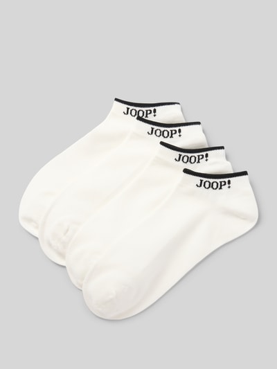 JOOP! Collection Sneakersokken met labeldetail in een set van 4 paar Wit - 1
