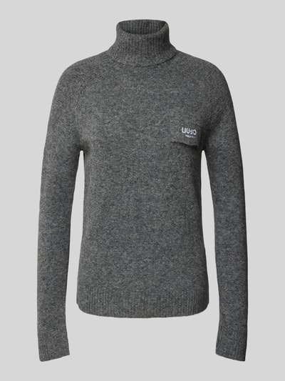 Liu Jo White Gebreide pullover met labelstitching Donkergrijs - 2