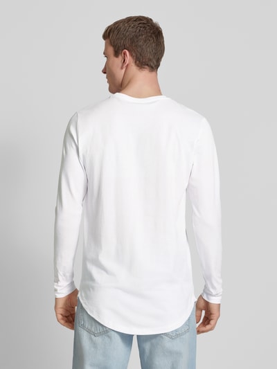 Jack & Jones Longsleeve mit geripptem Rundhalsausschnitt Modell 'ENOA' Weiss 5