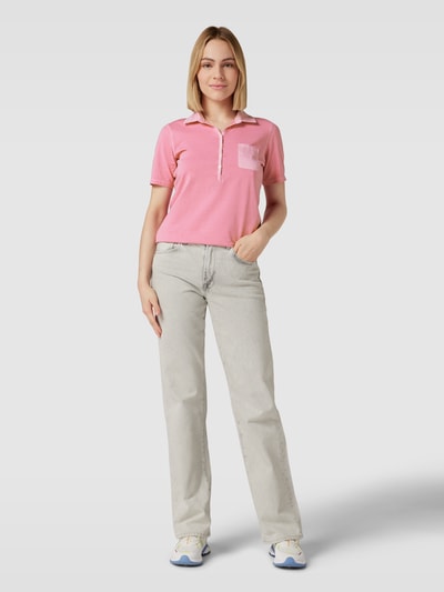 Marc O'Polo T-Shirt mit Umlegekragen Rosa 1