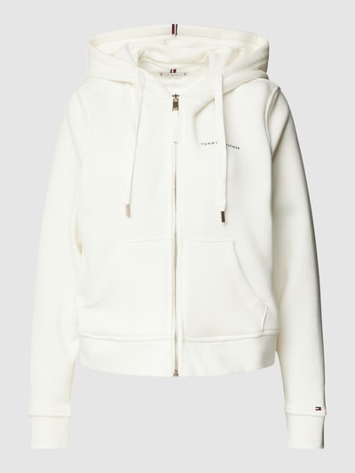 Tommy Hilfiger Sweatjacke mit Label-Schriftzug Ecru 2