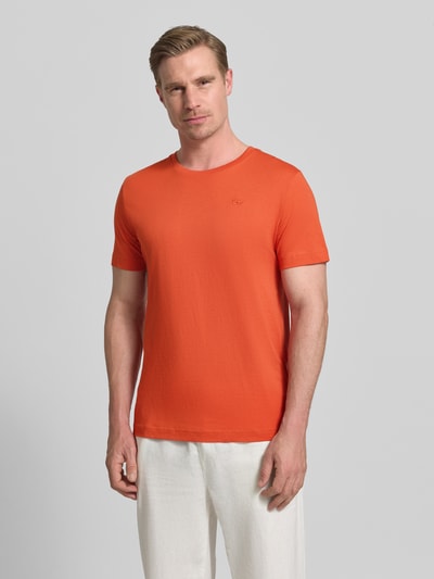 Tom Tailor Regular Fit T-Shirt aus reiner Baumwolle Orange 4