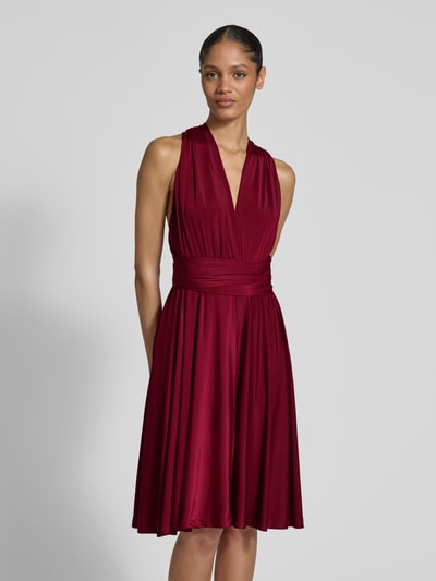 Rose Avenue Cocktailkleid mit V-Ausschnitt Bordeaux 4