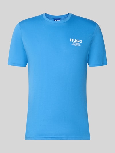 HUGO Blue t-shirt o kroju regular fit z czystej bawełny model 'Nesptee' Jasnoniebieski 1