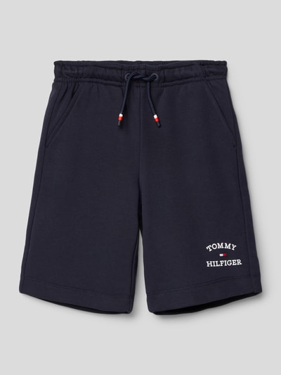 Tommy Hilfiger Teens Regular Fit Sweatshorts mit Label-Print Marine 1