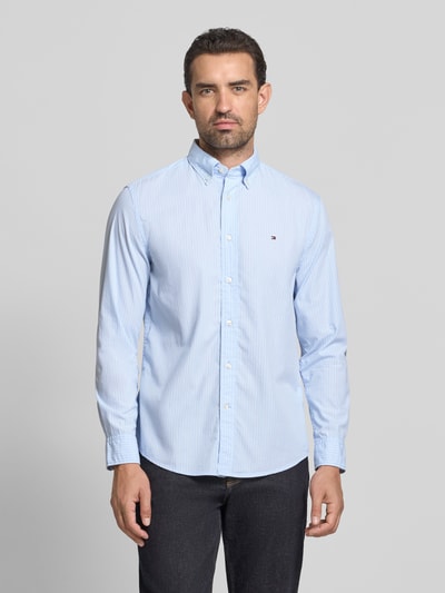 Tommy Hilfiger Regular Fit Freizeithemd aus reiner Baumwolle Hellblau 4