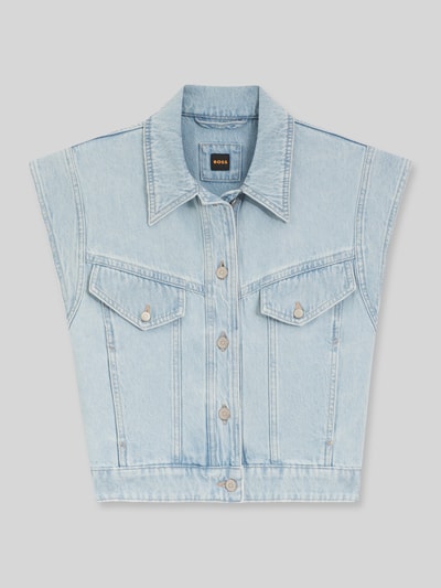 BOSS Orange Regular Fit Weste aus reiner Baumwolle Modell 'VEST 1.0' Hellblau 2