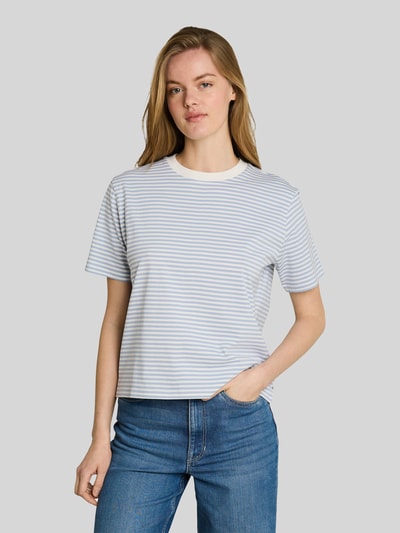 Tom Tailor Denim Boxy fit T-shirt van puur katoen Lichtblauw gemêleerd - 4