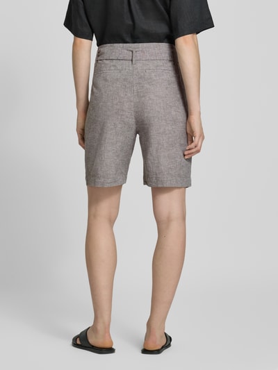 Christian Berg Woman Loose Fit Bermudas aus Leinen-Baumwoll-Mix Khaki Melange 5