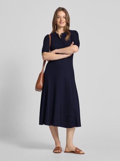 Christian Berg Woman Polokleid mit Druckknopfleiste Dunkelblau 1