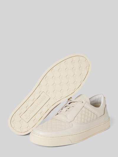 Leandro Lopes Ledersneaker mit Strukturmuster Modell 'Faisca' Offwhite 4